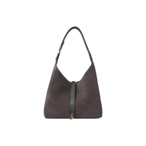 Chloe Marcie Телячья кожа Сумка-хобо Сумка через плечо Маленькая Женская Фланелевая Серый