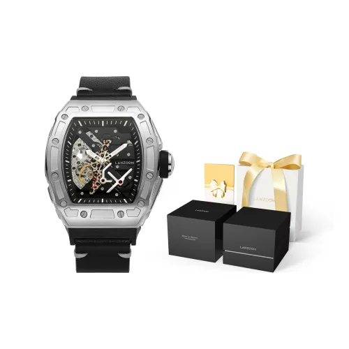 LANZOOM Механические Мужские Часы 53мм*44мм*15мм Черные