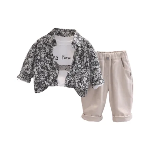 YUGUOGUO Черный Трехкомпонентный Набор Для Дошкольников Повседневная Спортивная Одежда