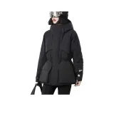 Черный хлопковый пуховик