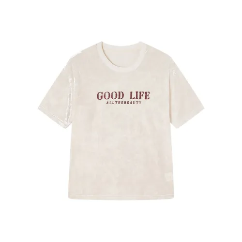 XIANGYING Цапельно-белый Женские T-рубашки