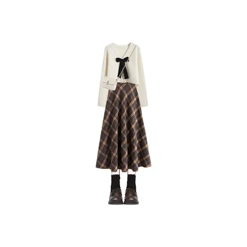 Meter Стиль Майярд Комплект Шерстяное Платье Двухкомпонентный Набор Petite