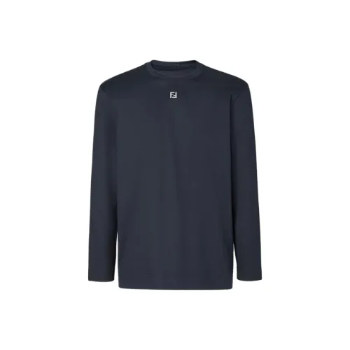 FENDI Blue Мужские T-рубашки