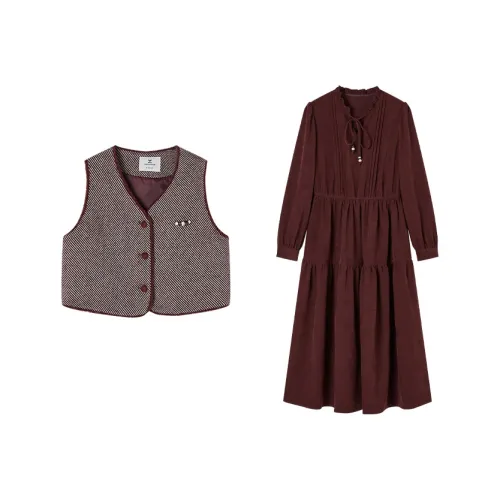 XIANGYING Красный Женский Комплект с Юбкой