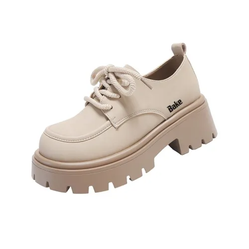 Bake Винтаж Маленькие Кожаные Туфли Британский стиль Платформа Повседневные Универсальные Осенние и Зимние Лоферы Женская Обувь Женские