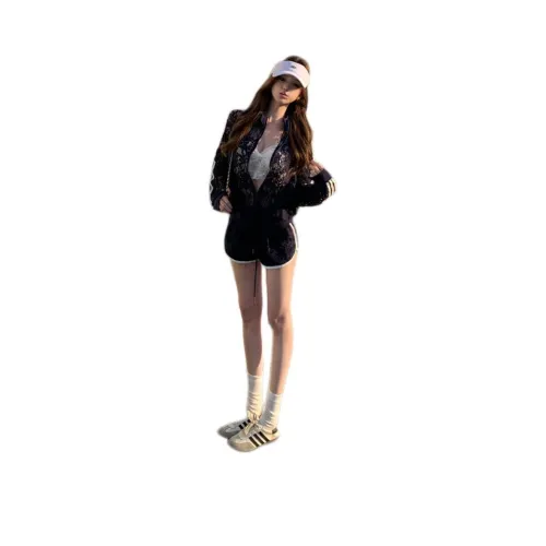 ZVJH Темно-синий пальто + темно-синие шорты женские повседневные костюмы