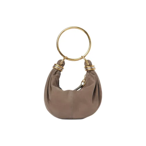 Chloe Lambskin Hobo Bag Сумка через плечо Сумка на плечо Мини Женская Фланелевая Серый