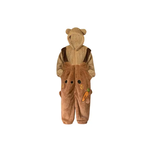 FOCOS STUDIO Морковный Медвежонок Сон Халат Женское Боди