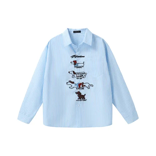 Tryforlove Синий Полосатый Рубашка Женская Рубашка