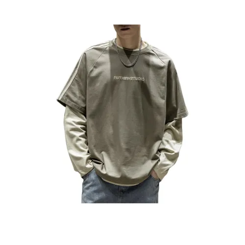 WOOD SOON Mock Двухкомпонентная Длинно-рукавная Рубашка Мужская