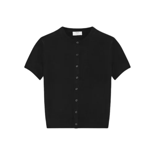 Aritzia FW25 Bare Кашемир Короткий рукав Кардиган Кашемир Свитер Женские
