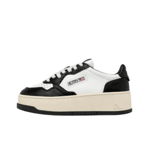 AUTRY Платформа Низкие Кроссовки Устойчивые к Износу Низкие Кроссовки для Скейтбординга Женские Белые Черные