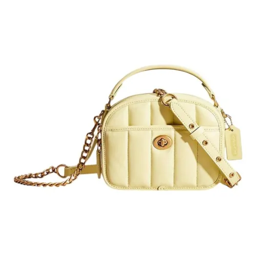 COACH Lunchbo Кожа Портативный Сумка через плечо Маленькая Женский Желтый