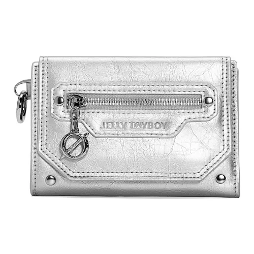 JELLYTOYBOY Microfiber Synthetic Leather Wallet Standard Unisex Silver JELLYTOYBOY Микрофибра Синтетическая Кожа Кошелек Стандартный Унисекс Серебряный