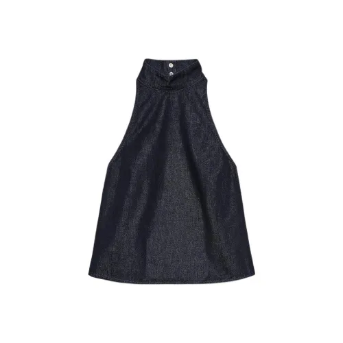 ZARA Trf Темный индиго Циановый Женские Майки