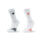 2 пачки носков без рисунка (белый/черный + белый/оранжевый)