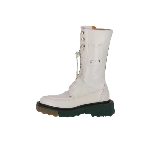 Off Белый Высокий Martin Ботинок Женские Белые