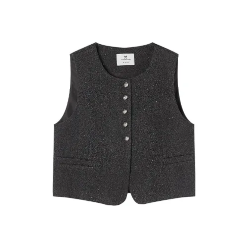 XIANGYING Жилет Средний Серый Женский