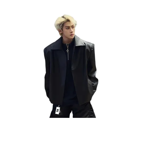 TR Черный Унисекс Кожаные куртки