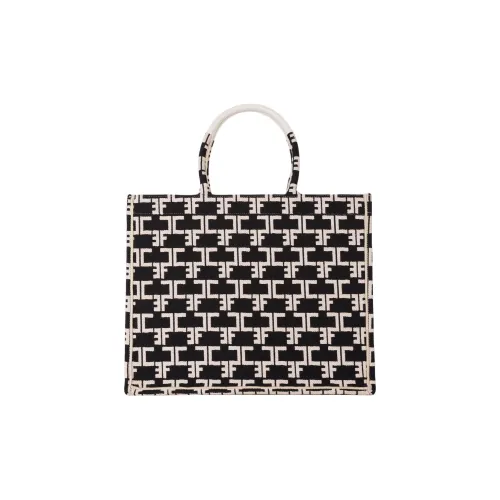 Elisabetta Franchi Вискоза Тоут Сумка Сумка для покупок Сумка Большая Женская Черная