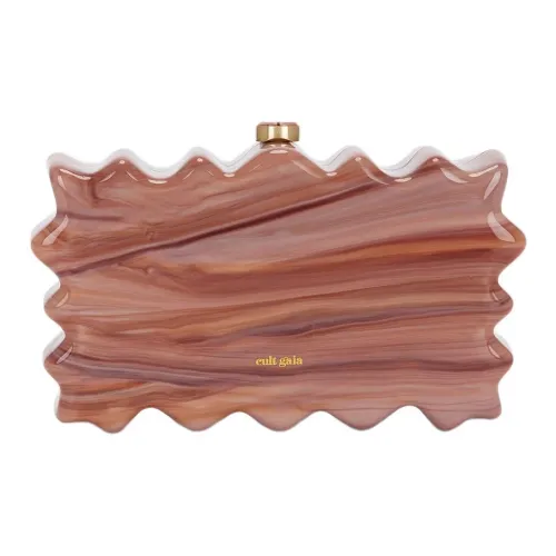 CULT GAIA Акриловый клатч женский светло-коричневый