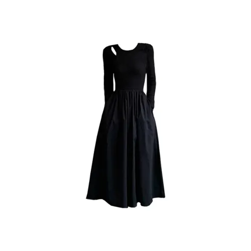 HeartyBite Длинное платье с длинными рукавами женское