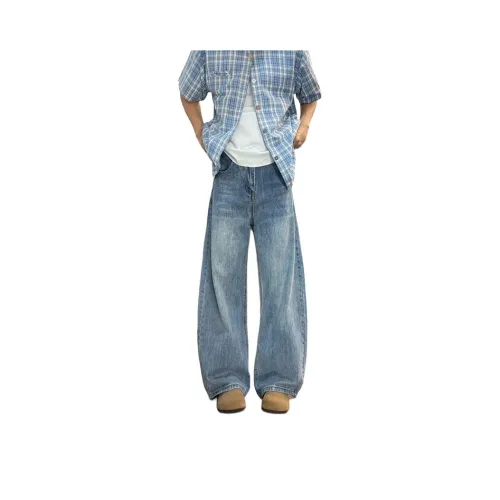 DAFK Light Blue Men's Jeans DAFK Светло-голубые мужские джинсы