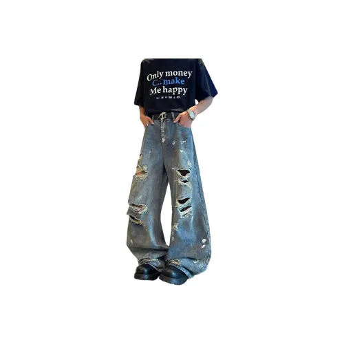 HIPHOPPUNKS Синий Мужской Джинсы