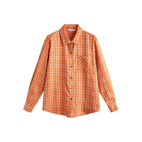 Tonlion Оранжевые Желтые Женские Рубашки