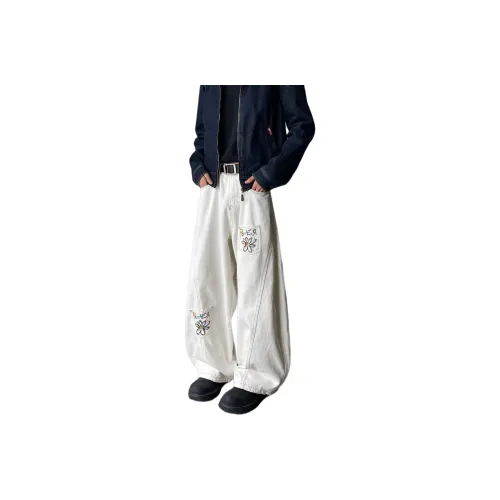 HIPHOPPUNKS Белый Мужской Джинсы