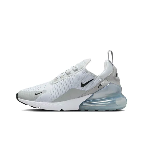 Nike Air Max 270 Low Топ Повседневные Беговые Кроссовки Женские Белые Серебряные