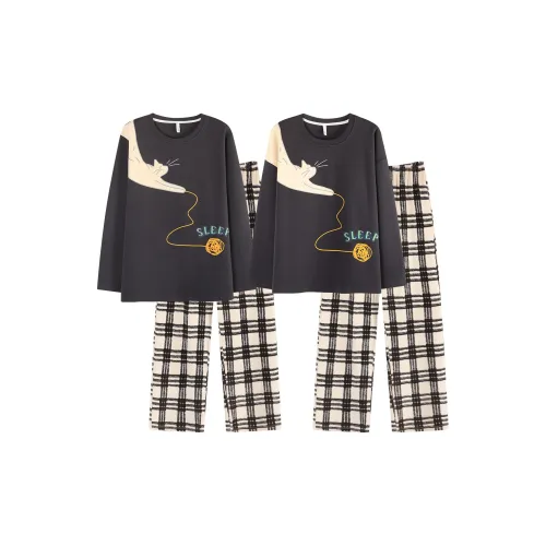 YIROUQING Пара Пижама Домашние комплекты Унисекс