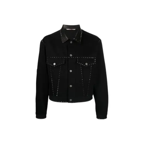 Valentino Черные Мужские Джинсовые Куртки
