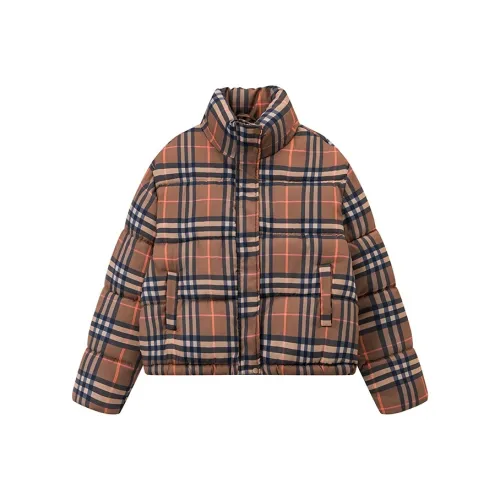 PZGE Клетка Cropped Пуховая куртка Женская пуховая куртка (пуховик)