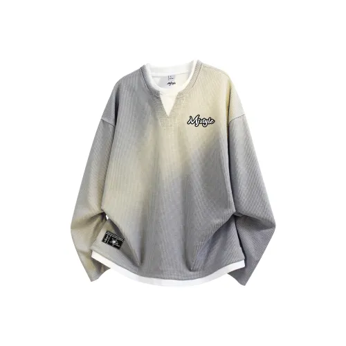 MJ STYLE Длинный рукав Т-рубашка Унисекс