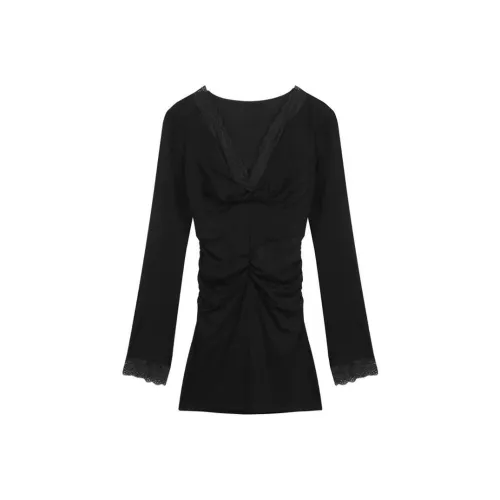 ZVJH Длинное платье с длинными рукавами женское