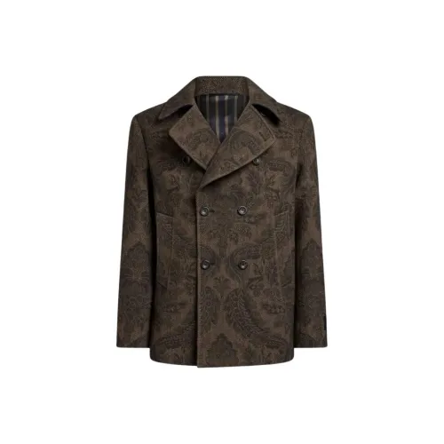 ETRO Коричневое Мужское Пальто
