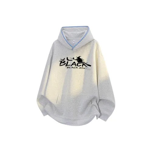 BLACK AT Фотиния Белый Серый Унисекс Свитшоты