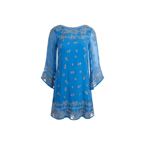 ALICE+OLIVIA ELEONORA Украшенное ТУНИКА Платье Длинное С Длинными Рукавами Женское