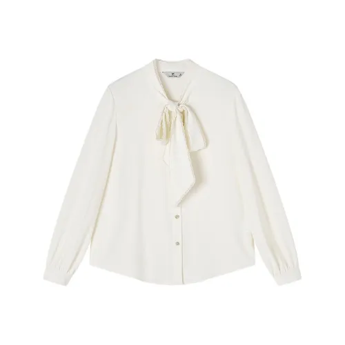 XIANGYING Цапельно-белый Женские Рубашки