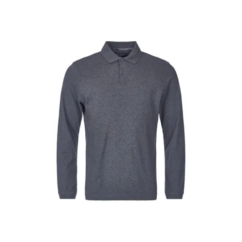 BARBOUR Мужская поло серого цвета