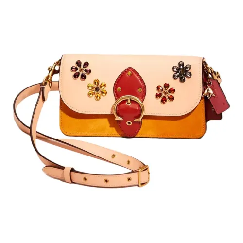 COACH Beat Дубленая кожа с замшей один плечевой через плечо клатч маленький женский румяна цвет