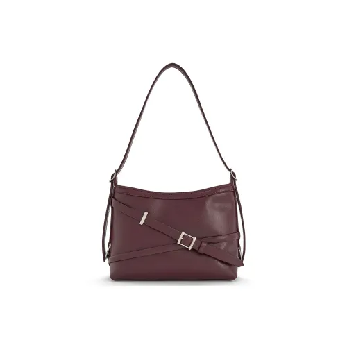 CHARLES KEITH ПУ (полиуретан) Сумка Маленькая Женская Черная Вайнберри Красная Фуксия