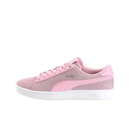 PUMA V2 Glitz Glam Low Топ Детские Скейтбординги Розовый Подростки
