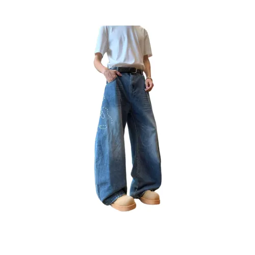 HIPHOPPUNKS Синий Мужской Джинсы