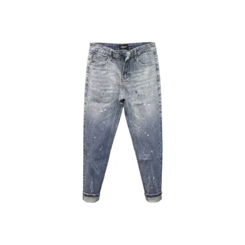 CAT'S PAW Синий Унисекс Джинсы