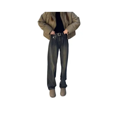 XUBAIHUO Темно-синие джинсы унисекс