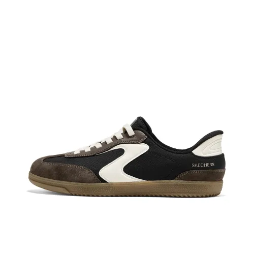 Skechers Court Classics Low Топ Скейтборд Кроссовки Женские Черный Коричневый