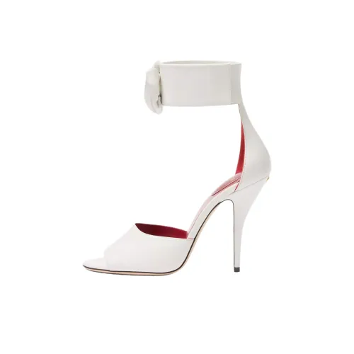 Валентино Гаравани Drip Розовый один ремень сандалии 10,5 см Женские Белые