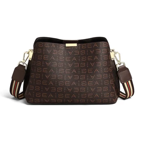 PESASRIE PVC Сумка через плечо Сумка на плечо Стандартная Женская Кофейного цвета